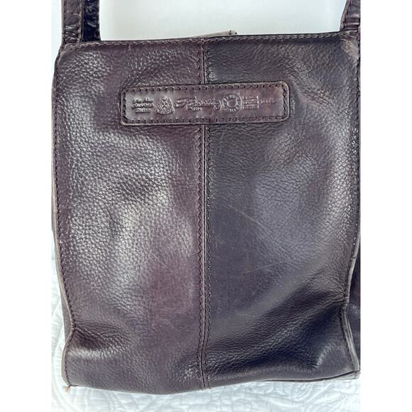 Fossil Brown Leather Tote Satchel Purse - Boho Vintage Y2K Style 75082 - Picture 4 of 12